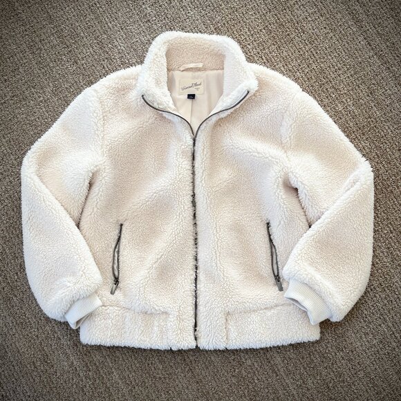 Universal Thread Sherpa Bomber Jacket in Ivory, Size Small - Picture 12 of 14